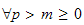 $\forall p>m\geq 0$