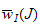 $\overline w_{I}(J)$
