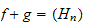 $f+g=(H_{n})$