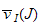 $\overline v_{I}(J)$